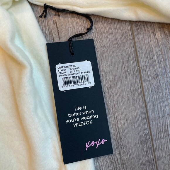 Wildfox Baggy Beach Jumper Sweater Womens Small Cream Rainbow Crew Neck - Picture 3 of 3